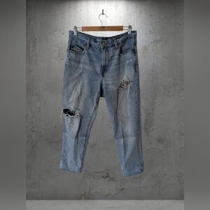Old Navy Light Blue Distressed Relaxed Jeans